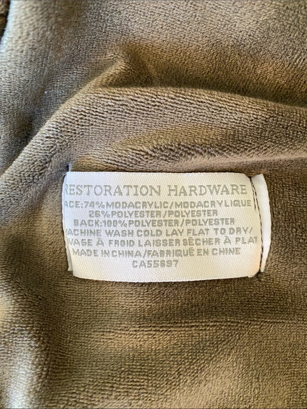 Restoration Hardware Faux Fur Throw Blanket - Picture 9 of 9